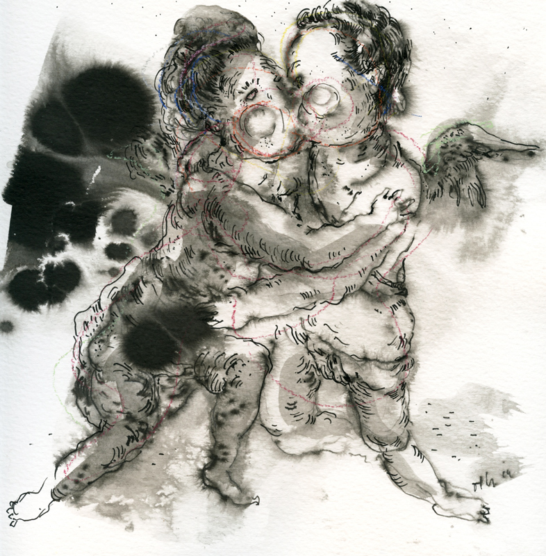 Arcademi_Ulrike_Theusner_broken_hearts_club_09_the_ kiss_25x25cm_2014